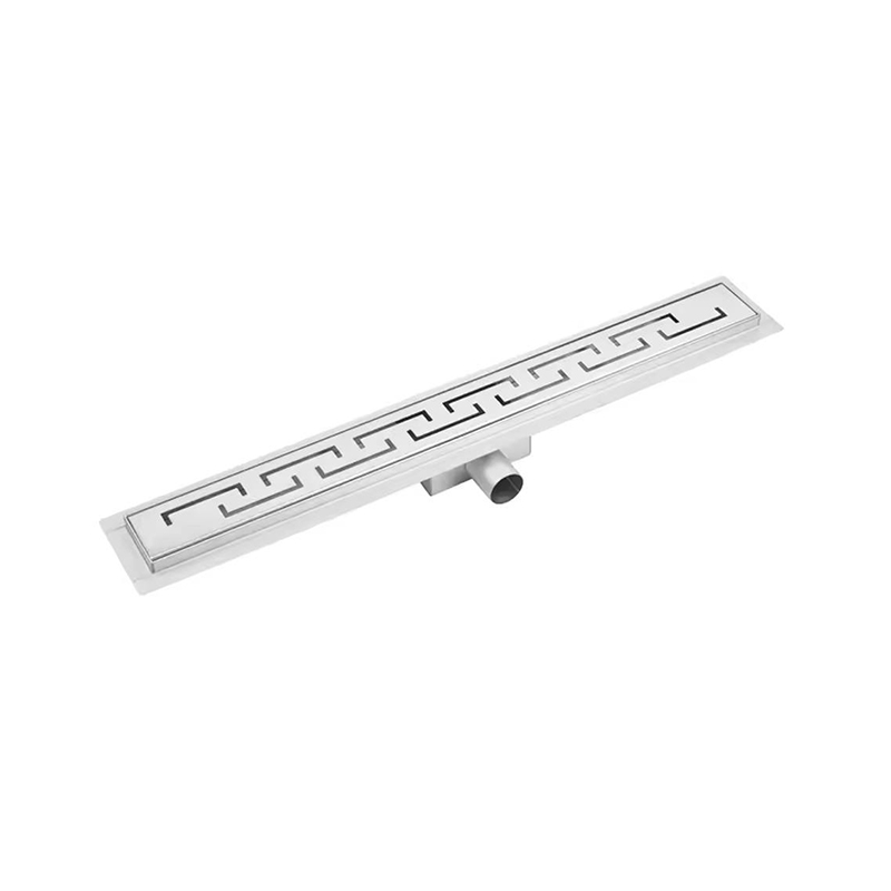 24 英寸 304 不锈钢线性淋浴排水法兰水平防臭地漏侧出水口