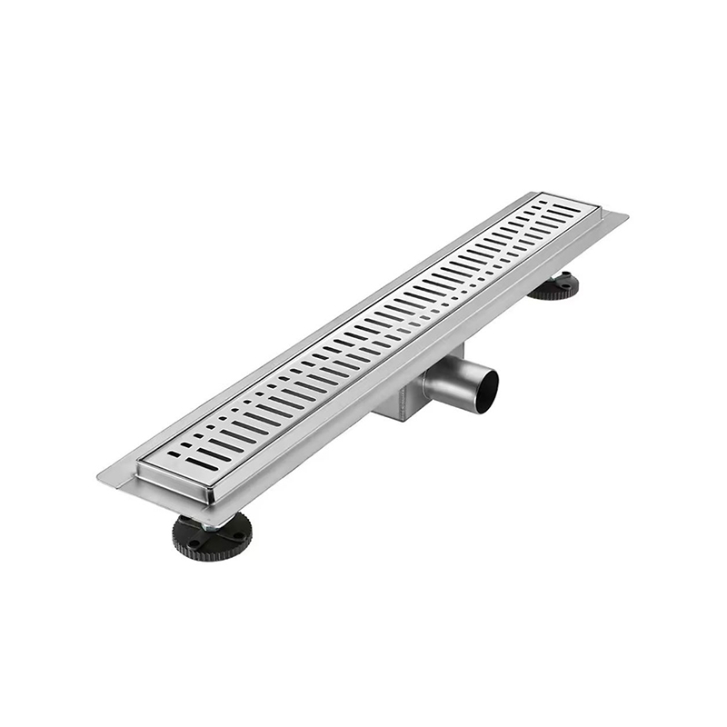 现代 24 英寸线性不锈钢 304 淋浴排水法兰防臭过滤器