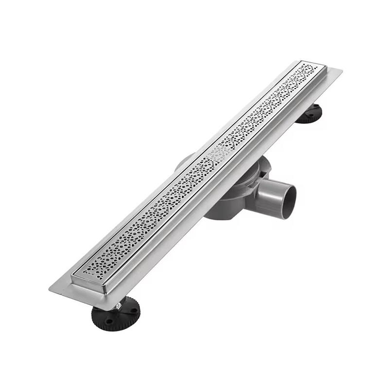 304 不锈钢 24 英寸 360 度线性淋浴排水法兰格栅可拆卸过滤器